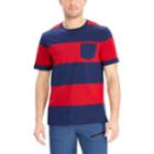 Men's Chaps Classic-fit Rugby-striped Tee, Size: Medium, Red
