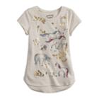 Girls 4-12 Jumping Beans&reg; Foiled Unicorn High-low Hem Tee, Size: 6, Lt Beige