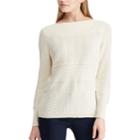Women's Chaps Textured Boatneck Sweater, Size: Small, Natural