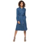 Women's Popsugar Denim Midi Shirt Dress, Size: Xxl, Med Blue