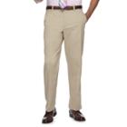 Men's Croft & Barrow&reg; Classic-fit Easy-care Stretch Flat-front Pants, Size: 42x34, Dark Beige