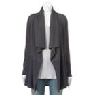Women's Juicy Couture Textured Metallic Cardigan, Size: Xl, Grey (charcoal)