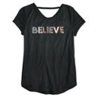 Girls 7-16 So&reg; Back-strap Performance Tee, Size: 12, Black