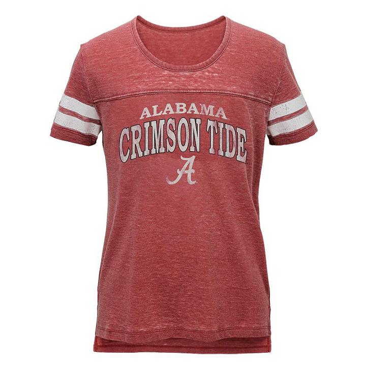 Juniors' Alabama Crimson Tide Throwback Tee, Women's, Size: Large, Dark Red