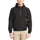 Men's Dockers Chase Softshell Performance Hooded Bomber Jacket, Size: Small, Black