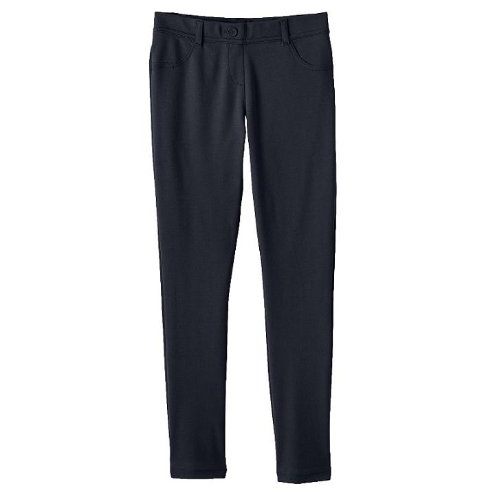 Girls 4-16 Chaps School Uniform Jeggings, Girl's, Size: 6, Blue (navy)