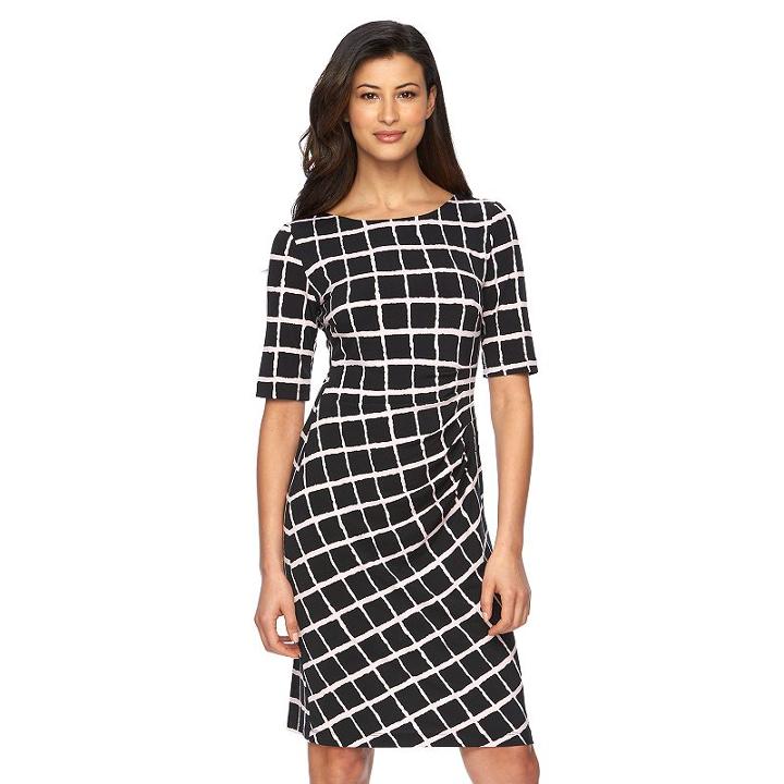 Women's Connected Apparel Pintuck Sheath Dress, Size: 10, Pink