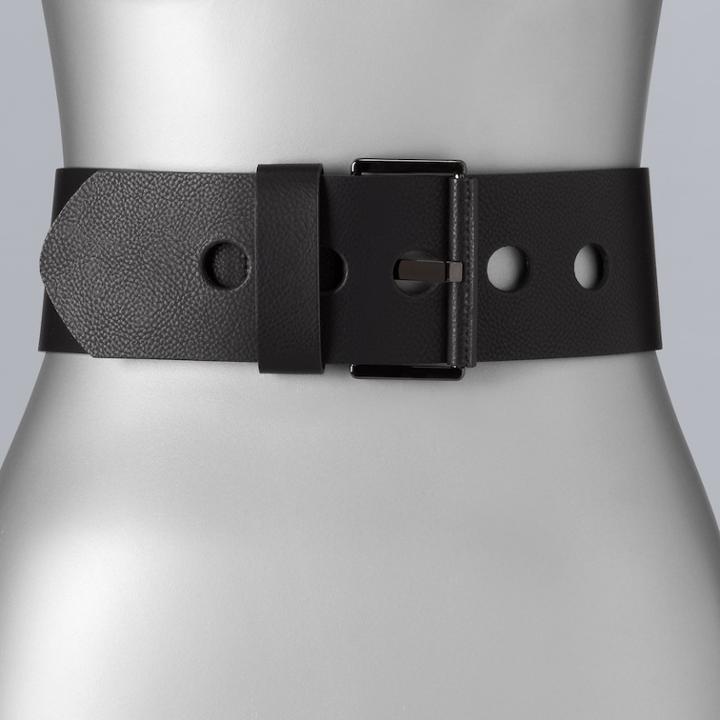 Women's Simply Vera Vera Wang Wide Waist Belt, Size: Large, Black