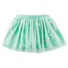 Girls 4-8 Carter's Light Green Embroidered Tutu Skirt, Size: 8
