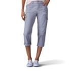 Women's Lee Nikki Cuffed Comfort Waist Poplin Capris, Size: 4 - Regular, Grey (charcoal)