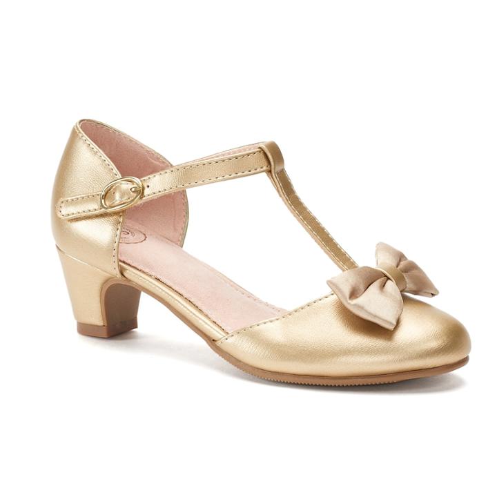 So&reg; Cornelia Girls' Dress Heels, Size: 13, Gold