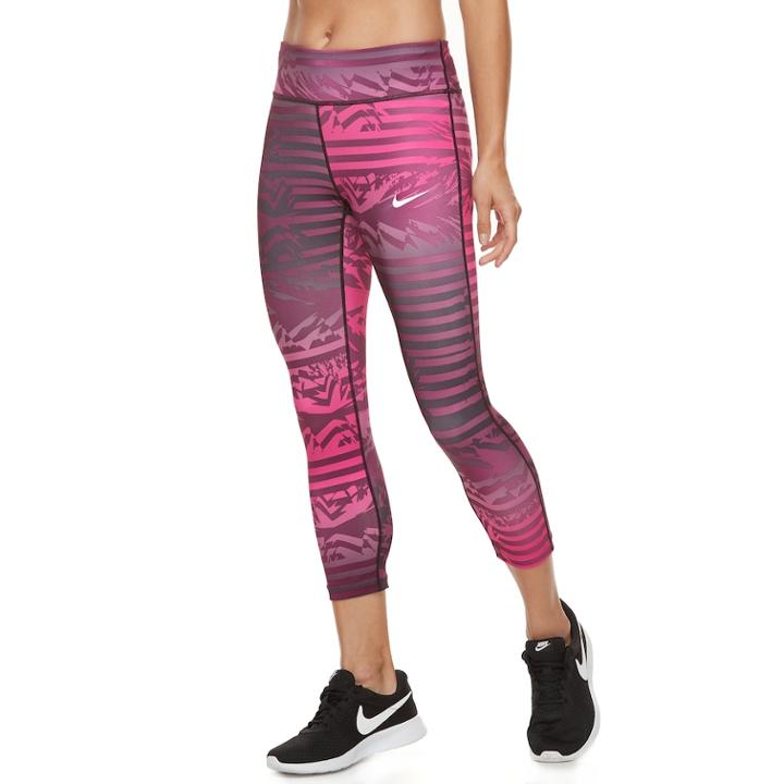 Women's Nike Power Essential Running Capris, Size: Xs, Drk Purple