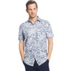 Big & Tall Van Heusen Classic-fit Leaf Button-down Shirt, Men's, Size: L Tall, Blue Other