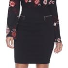 Juniors' Joe B Zipper Pocket Pencil Skirt, Teens, Size: Xl, Black