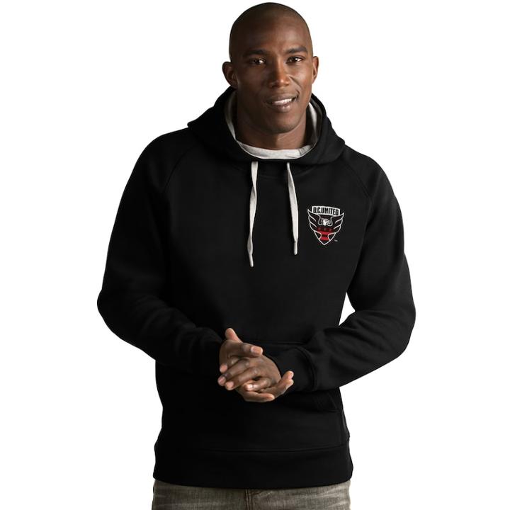 Men's Antigua Dc United Victory Pullover Hoodie, Size: Large, Black