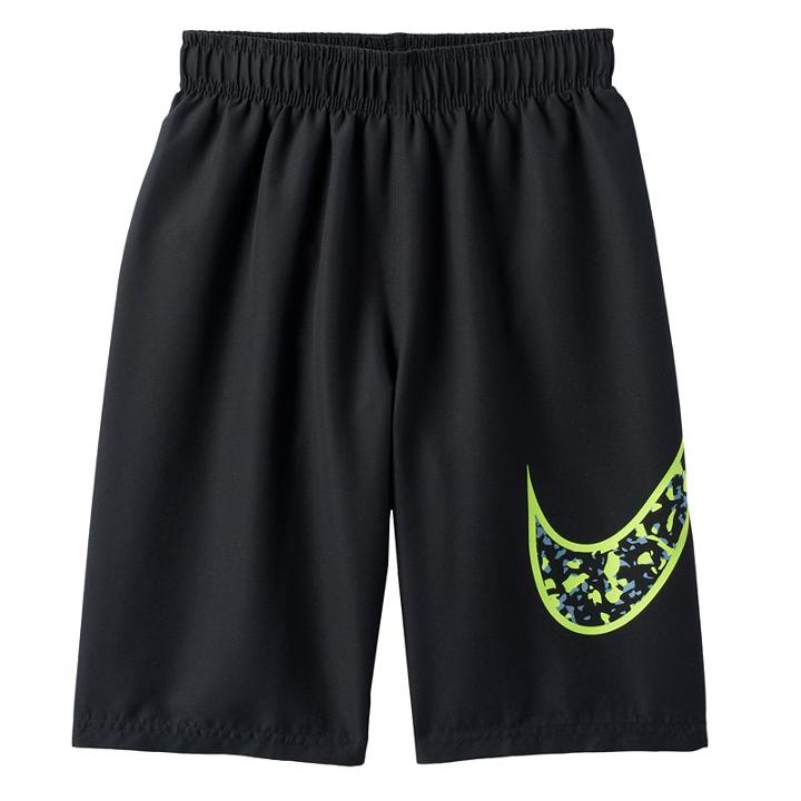 Boys 8-20 Nike Swoosh Swim Trunks, Boy's, Size: Medium, Black