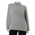 Plus Size Croft & Barrow&reg; Solid Mockneck Top, Women's, Size: 1xl, Grey