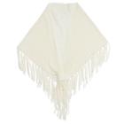 Girls 4-16 Knit Diamond Fringe Triangle Scarf, Girl's, White Oth