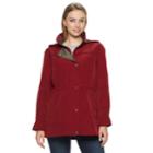 Women's Gallery Hooded Button Out Anorak Jacket, Size: Small, Red