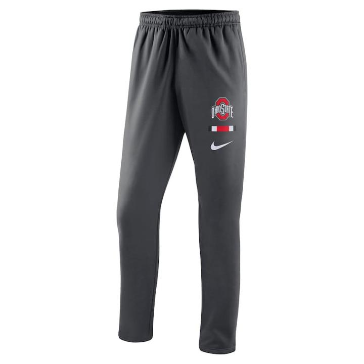 Men's Nike Ohio State Buckeyes Therma-fit Pants, Size: Small, Grey (anthracite)