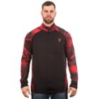 Men's Huntworth Colorblock Camouflage Performance Fleece Quarter-zip Pullover, Size: Xxl, Black
