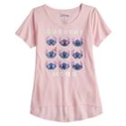 Disney's Girls 7-16 & Plus Size Lilo & Stitch Current Mood Graphic Tee, Size: Medium, Light Pink