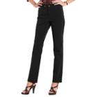 Petite Chaps Slim Dress Pants, Women's, Size: 8p - Short, Black