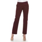 Women's Apt. 9&reg; Torie Modern Fit Straight-leg Dress Pants, Size: 14, Red