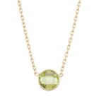 10k Gold Peridot Circle Pendant Necklace, Women's, Size: 17