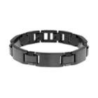Men's Stainless Steel Black Ion Plated Bracelet, Size: 9
