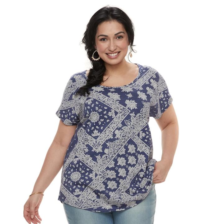 Plus Size Sonoma Goods For Life&trade; Dolman Top, Women's, Size: 3xl, Dark Blue