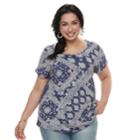 Plus Size Sonoma Goods For Life&trade; Dolman Top, Women's, Size: 3xl, Dark Blue