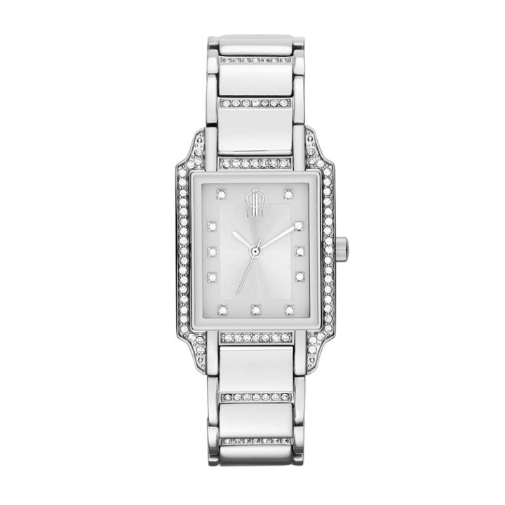 Jennifer Lopez Women's Crystal Stainless Steel Watch, Size: Small, Silver