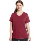 Plus Size Champion V-neck Tee, Women's, Size: 2xl, Red