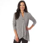 Women's Apt. 9&reg; Button Wrap Top, Size: Xl, Black Ivory Stripe
