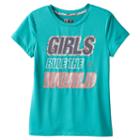 Girls 7-16 Rbx Motivation Foil Graphic Tee, Girl's, Size: Medium, Green Oth