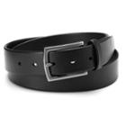 Men's Apt. 9 Soft Tube Leather Belt, Size: 46, Black