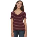 Juniors' So&reg; Voop Neck Tee, Teens, Size: Large, Dark Pink