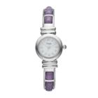 Vivani Women's Ametrine Stainless Steel Cuff Watch, Purple