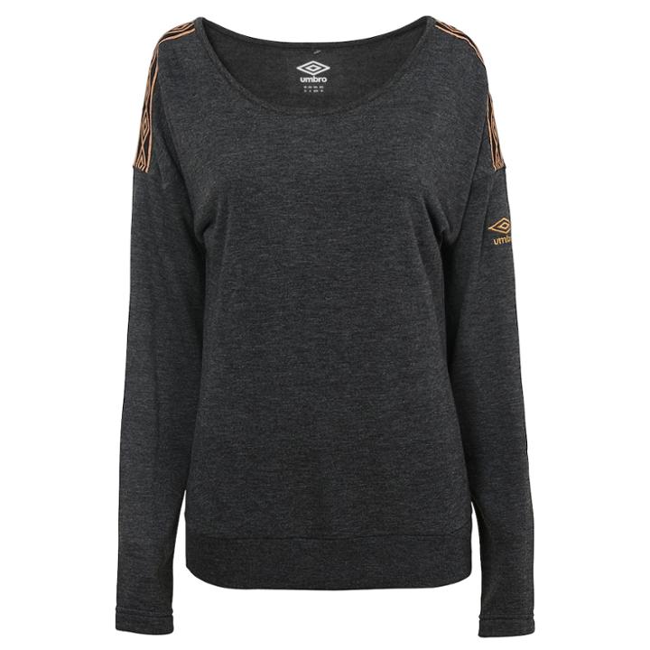 Women's Umbro Running Diamond Long Sleeve Top, Size: Large, Black