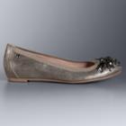 Simply Vera Vera Wang Women's Beaded Ballet Flats, Size: 9.5, Med Grey