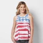 Women's Sonoma Goods For Life&trade; Patriotic Print Swing Tank, Size: Xl, White