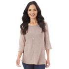 Women's Apt. 9&reg; Mitered Bell Sleeve Top, Size: Medium, Med Pink