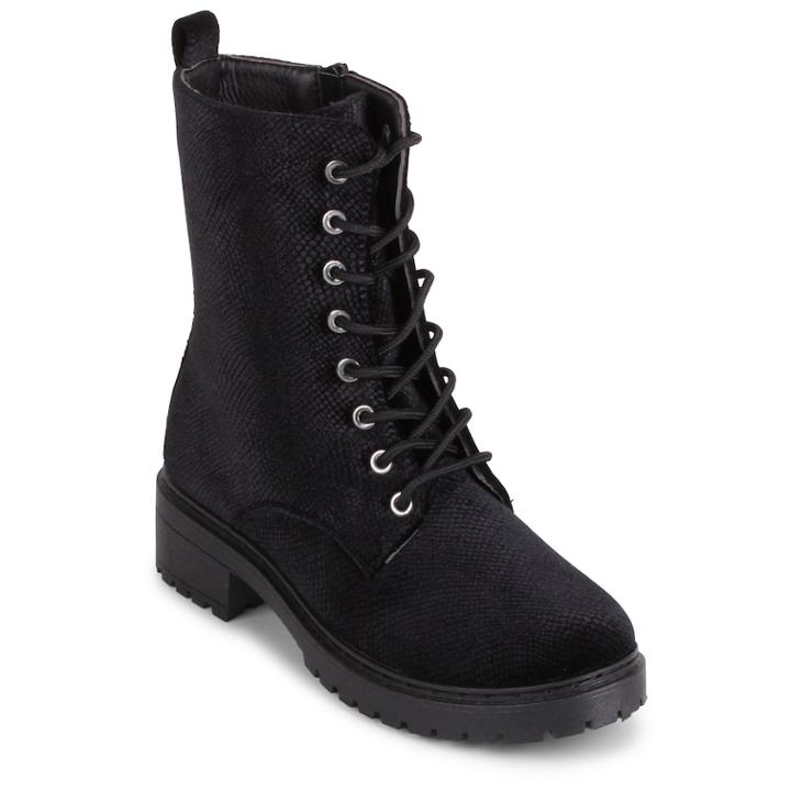 Wanted Patrol Women's Combat Boots, Size: 9, Black
