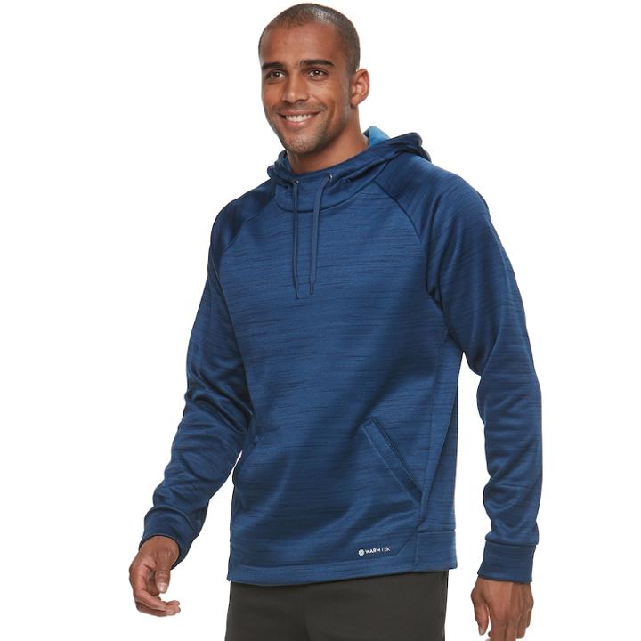 Men's Tek Gear&reg; Performance Fleece Pull-over Hoodie, Size: Large, Dark Blue