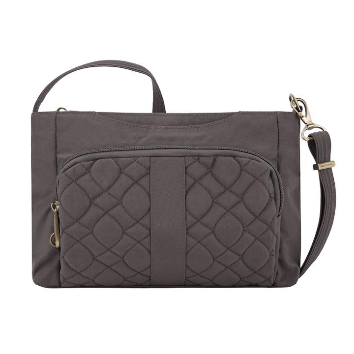 Travelon Anti-theft Signature Quilted Slim Bag, Women's, Grey