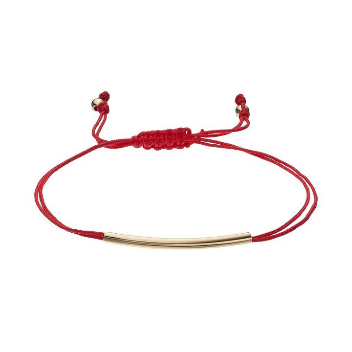 Lc Lauren Conrad Birth Month Curved Tube Cord Bracelet, Women's, Red