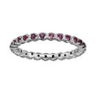 Stacks And Stones Sterling Silver Rhodolite Garnet Stack Ring, Women's, Size: 7, Red