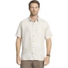 Big & Tall Van Heusen Classic-fit Textured Leaf Jacquard Button-down Shirt, Men's, Size: Xxl Tall, Natural