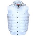 Big & Tall Franchise Club Geo Quilted Hooded Lambskin Leather Vest, Men's, Size: 6xl, White